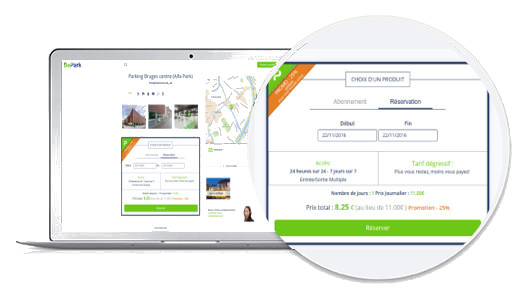 Reserver un parking bepark